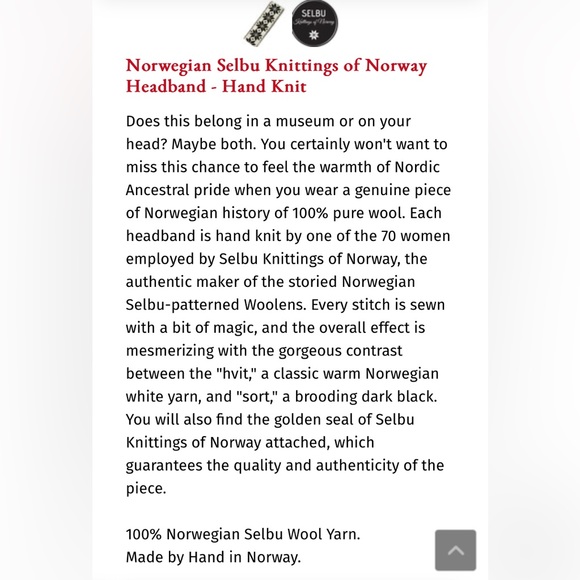 Original Selbu Headband - Picture 2 of 4